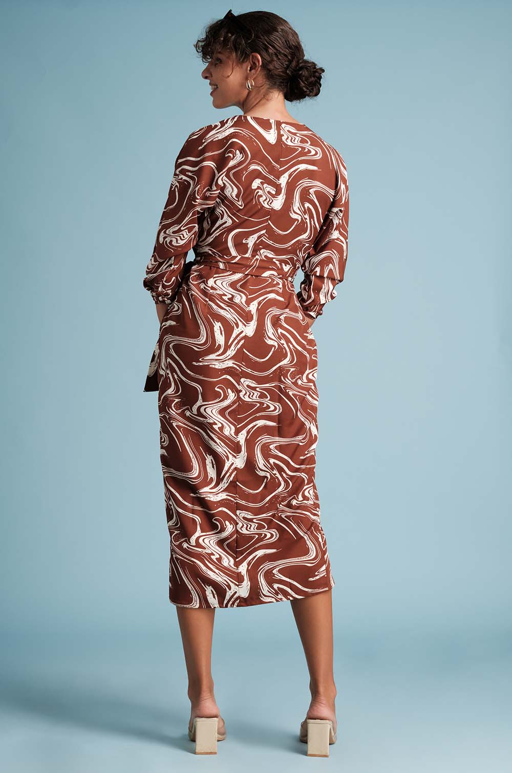 Printed Wraparound Dress