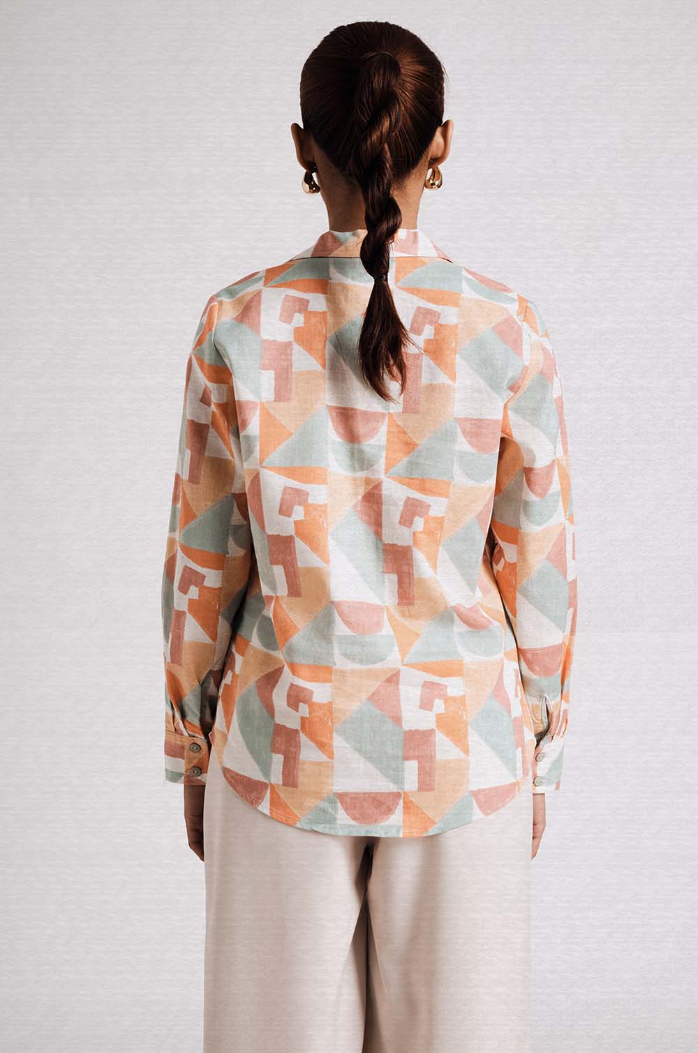 Lapel Collared Shirt - Multicolor