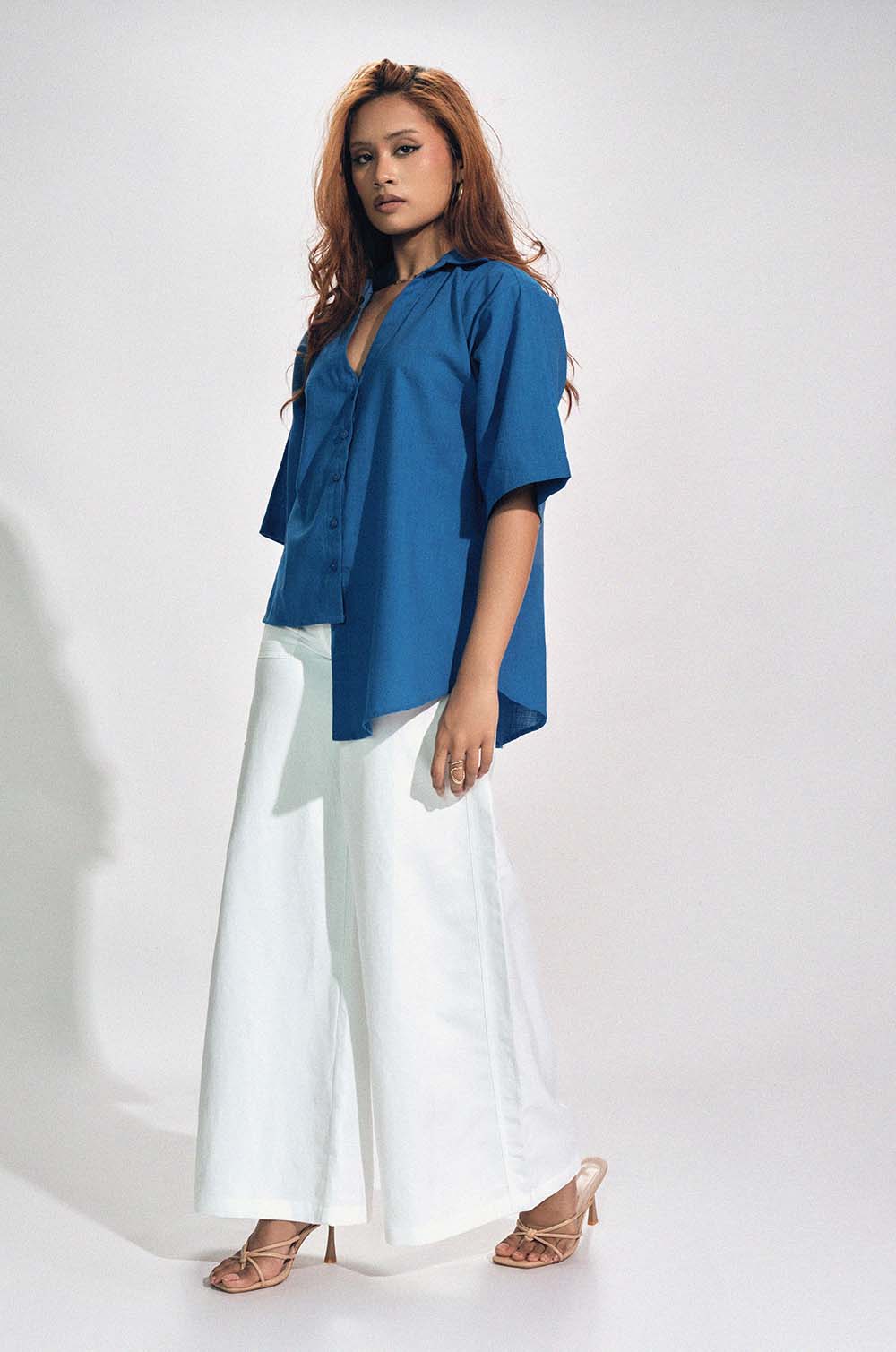 Asymmetric Shirt - Blue