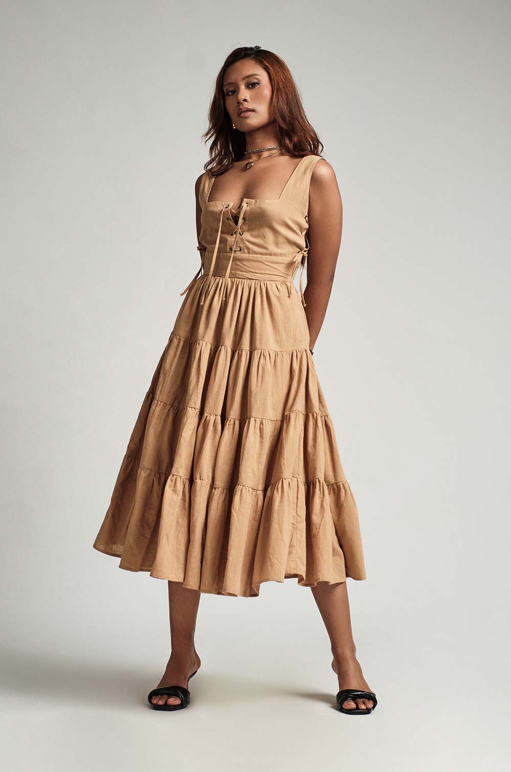 Tiered Midi Dress