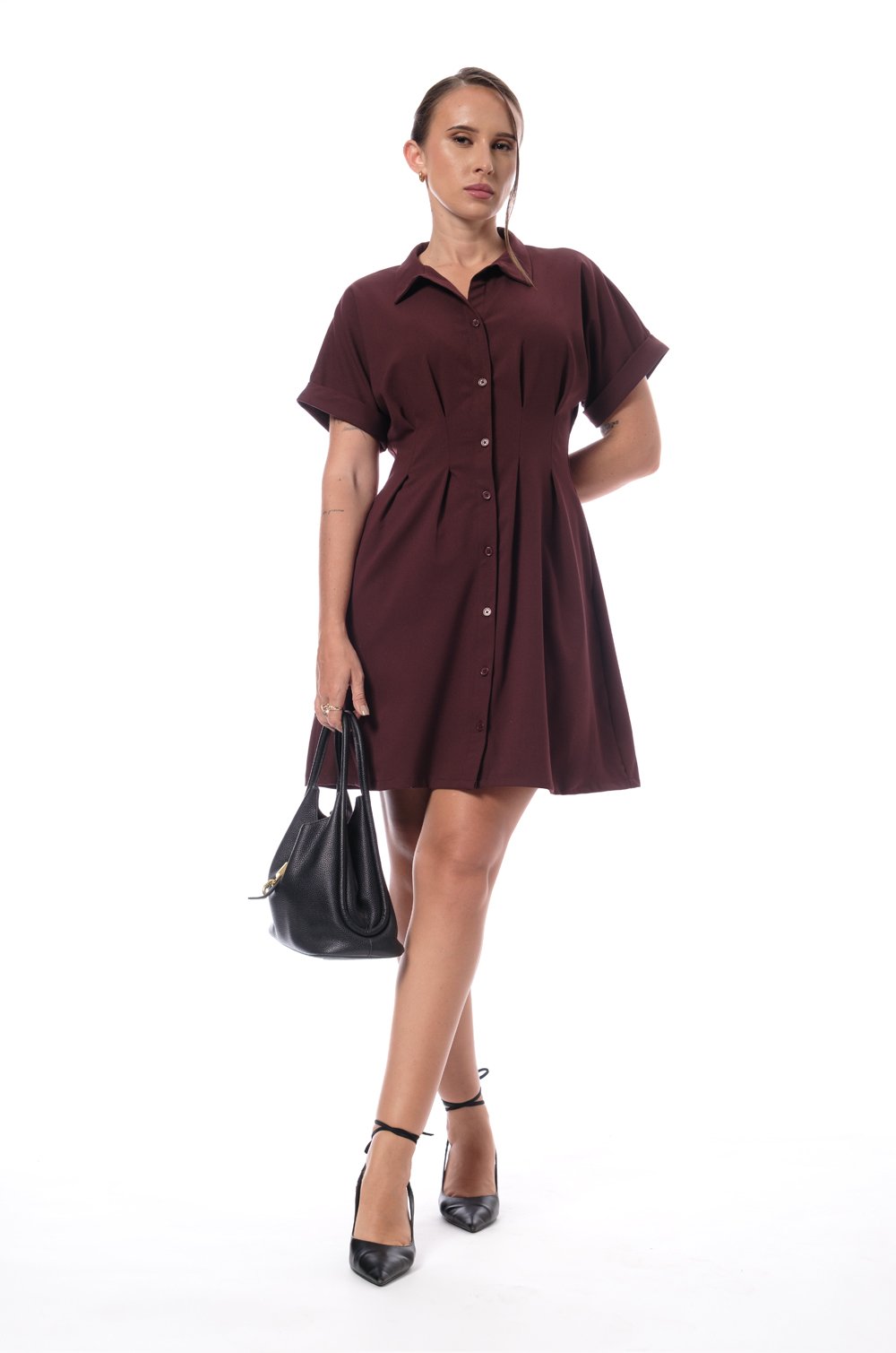 CINCHED WAIST SHORT DRESS