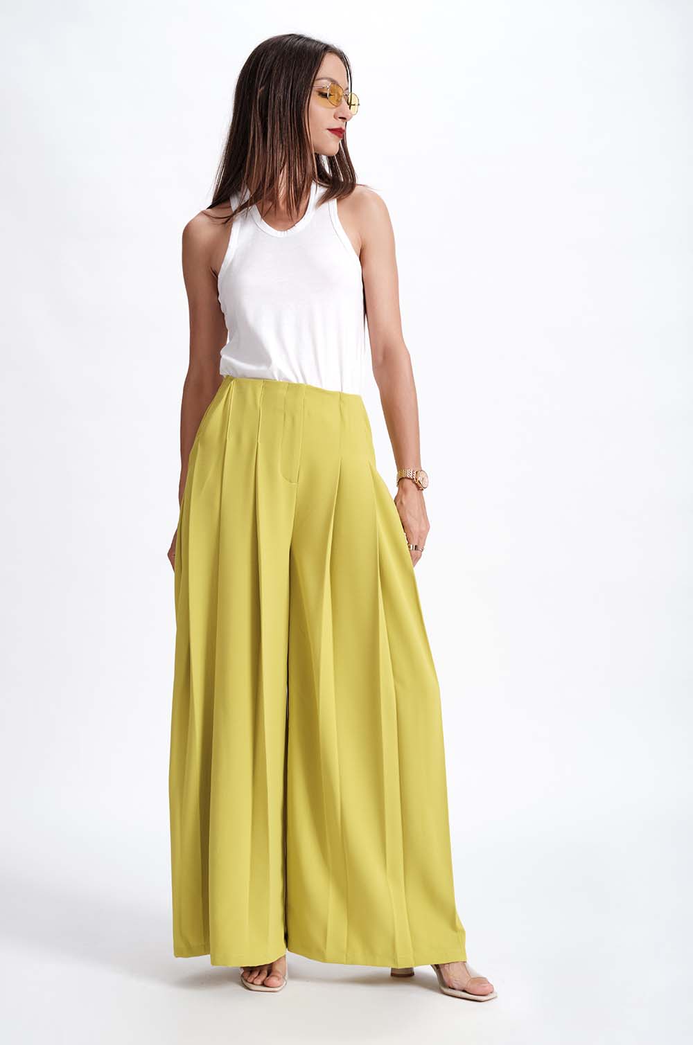 Pleated Pant - Green