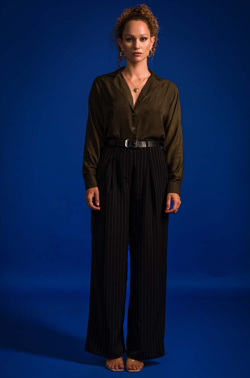 Pinstriped Tailored pants - Black