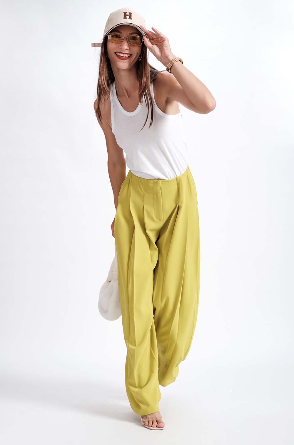 Pleated Pant - Green