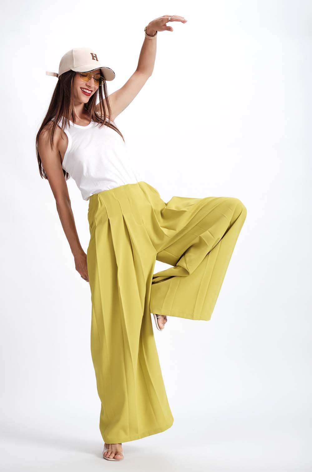 Pleated Pant - Green