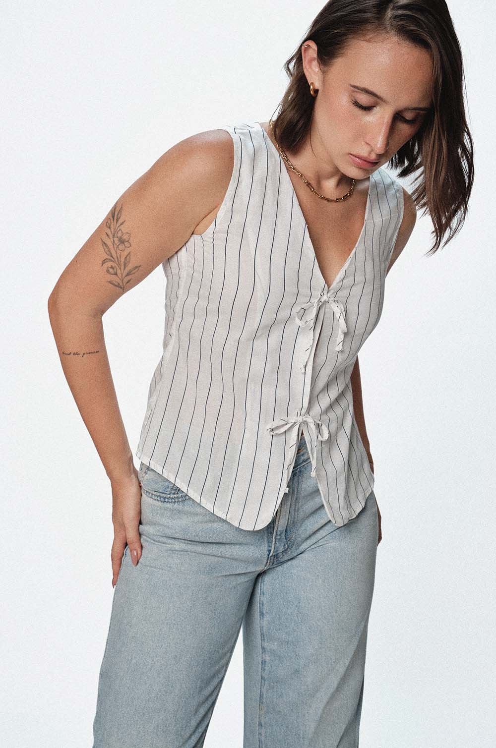 STRIPE WAIST COAT