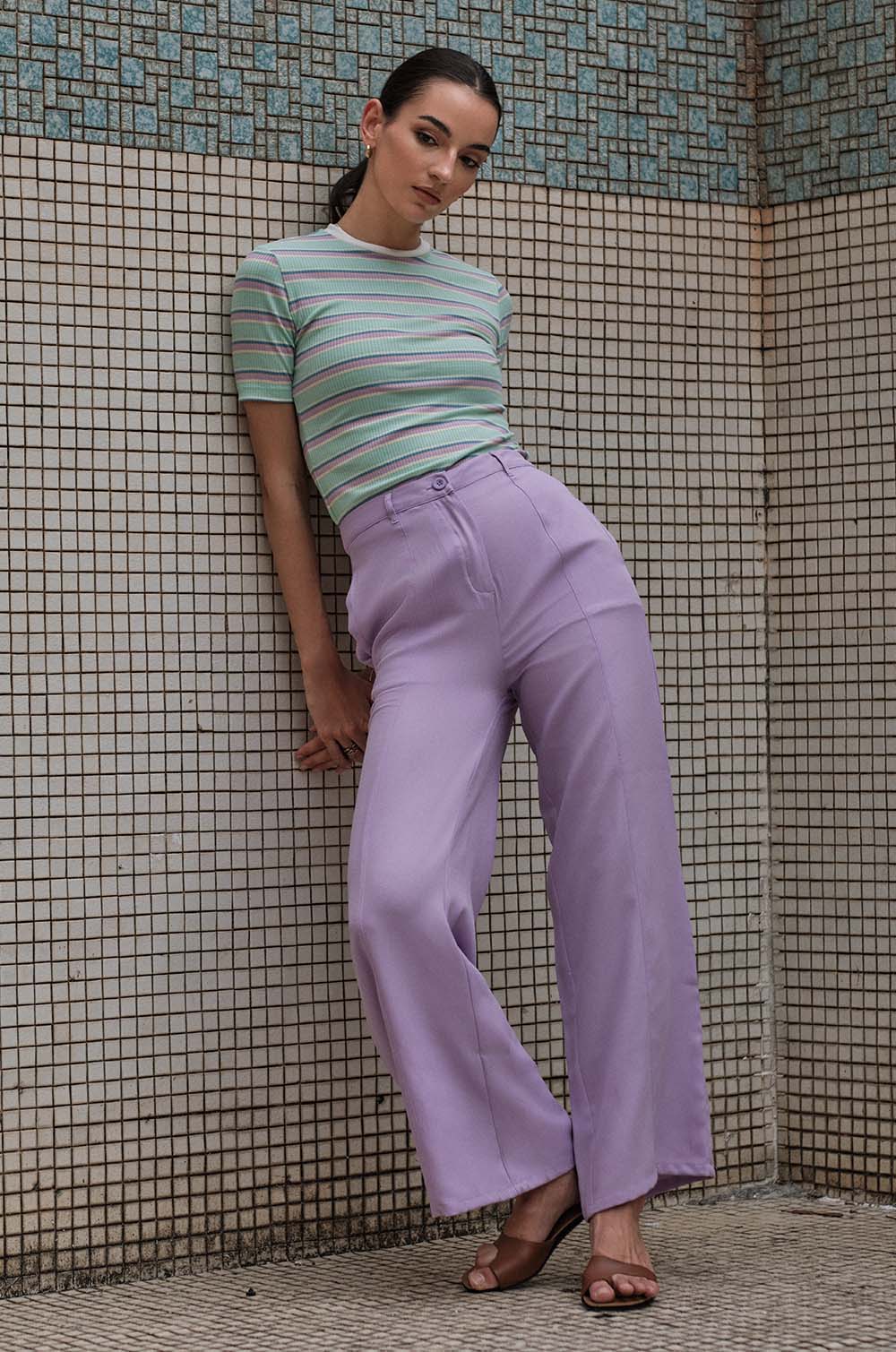 High Waisted Wide leg Pant