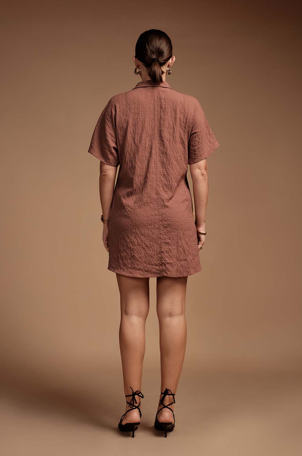 Pull On Dress - BROWN