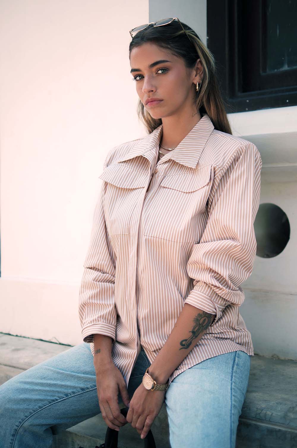 Striped Structured shirt