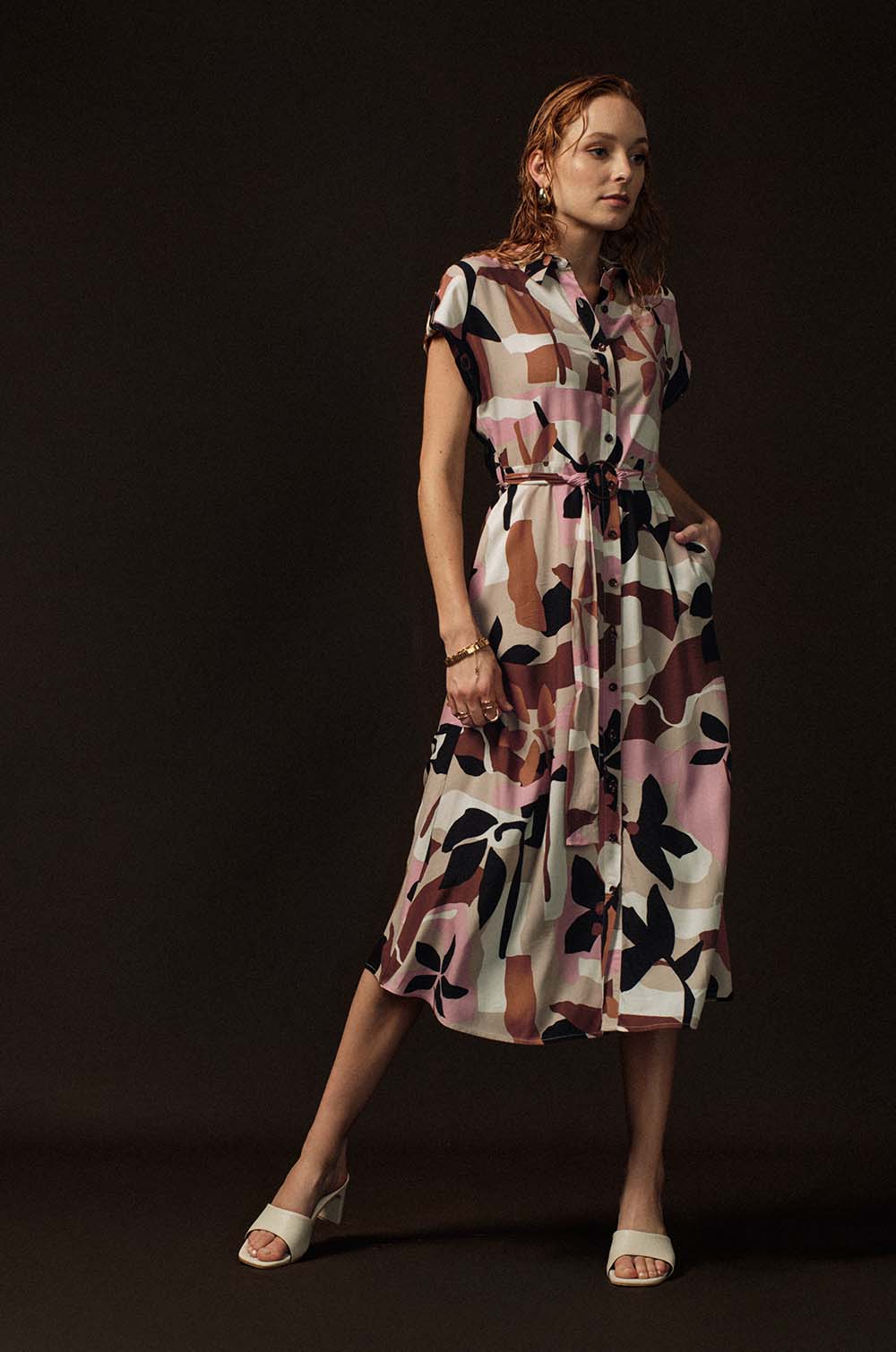 Printed Midi Dress