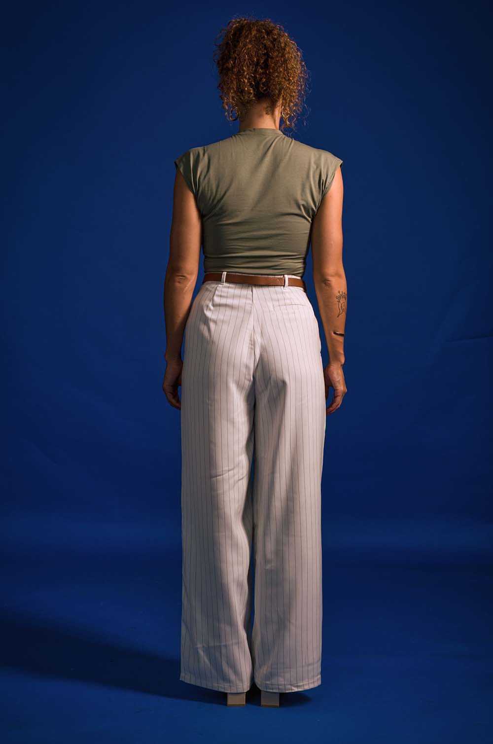 pinstriped Tailored pants - Off White