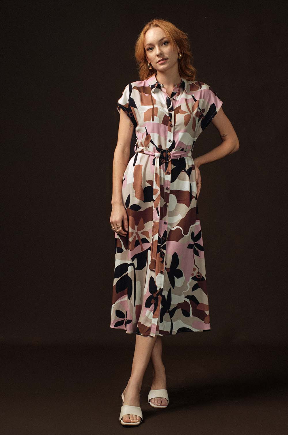 Printed Midi Dress