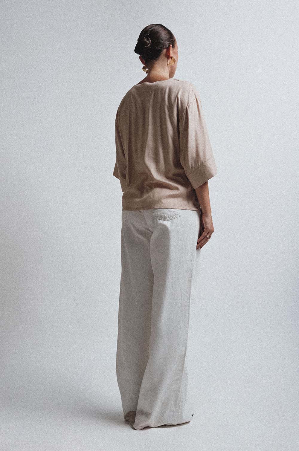 SIDE TIED PULL ON TOP - BEIGE