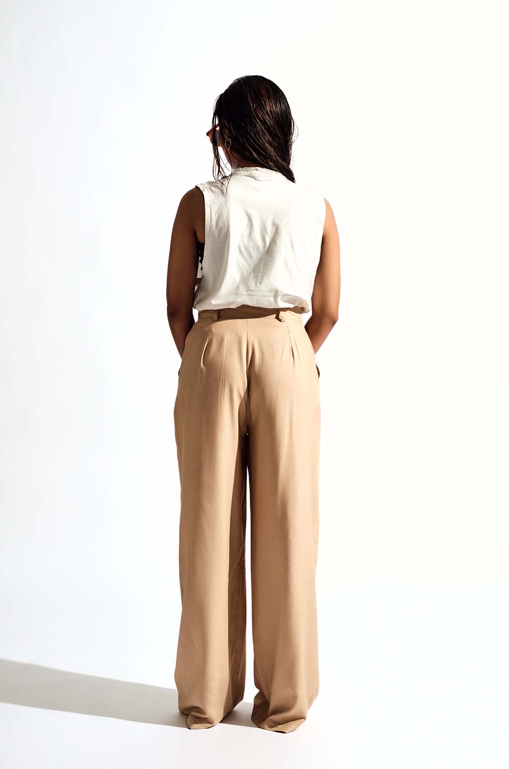 Mid Rise Tailored Pants