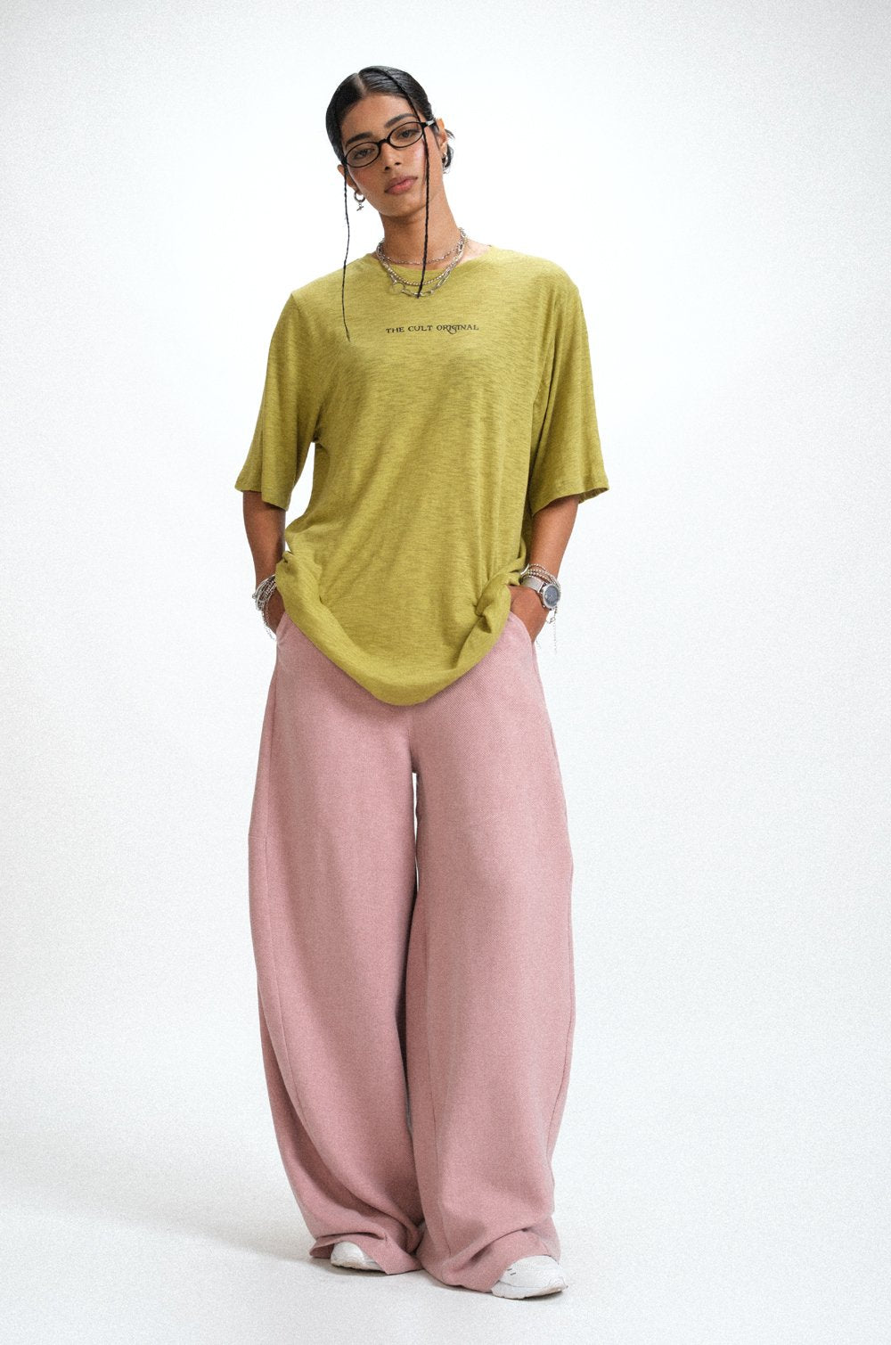 BACK PRINTED OVERSIZED T-SHIRT - GREEN