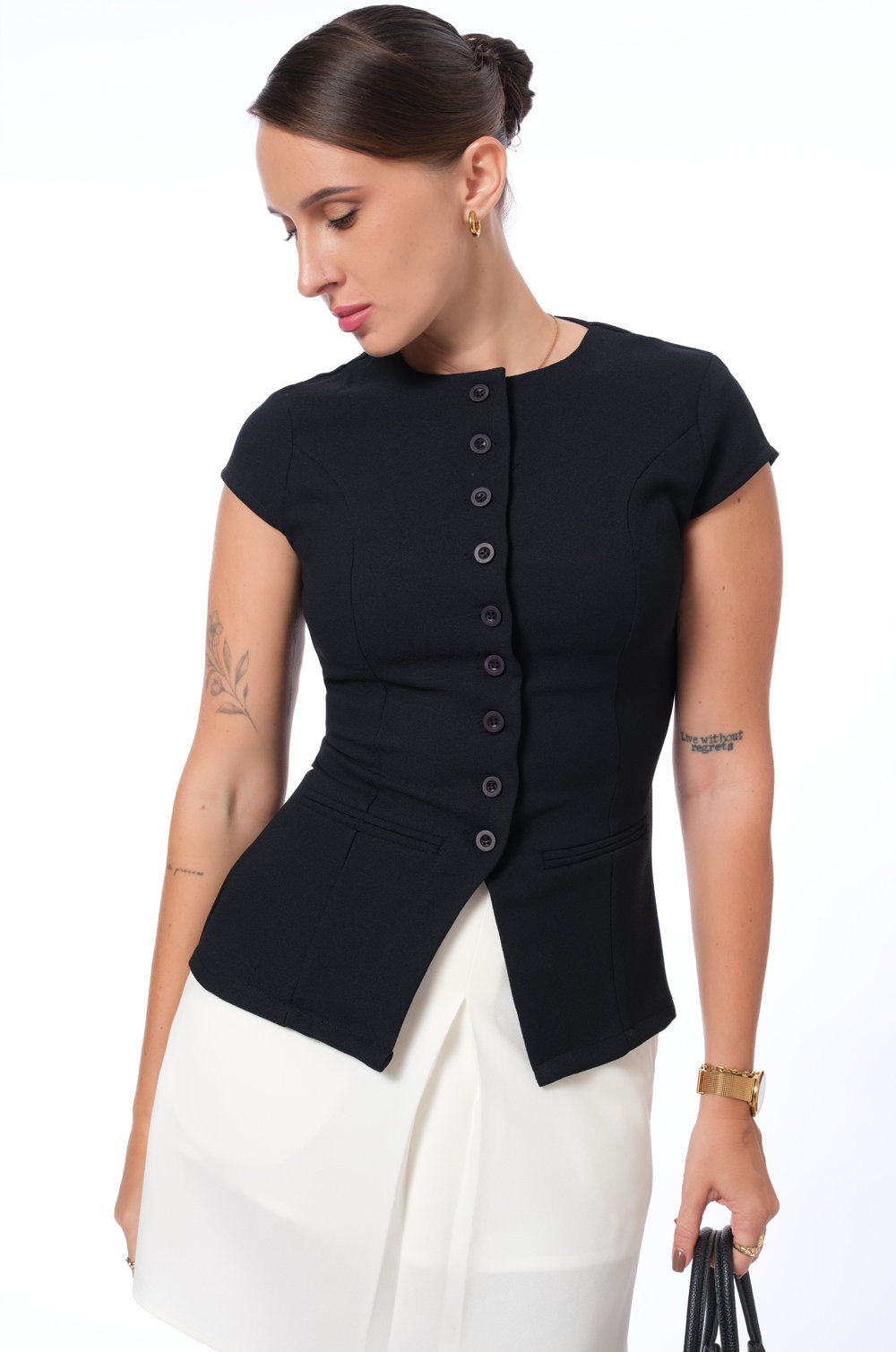 TAILORED BUTTON-DOWN TOP