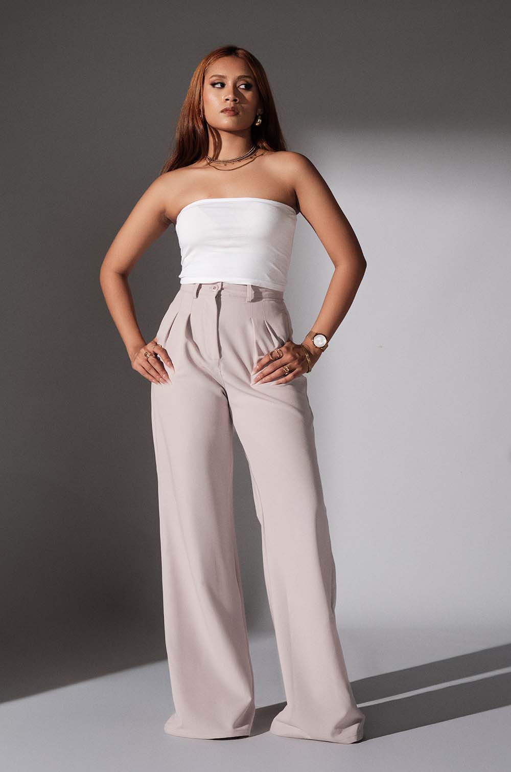 Soft Tailored Pant - Light Grey