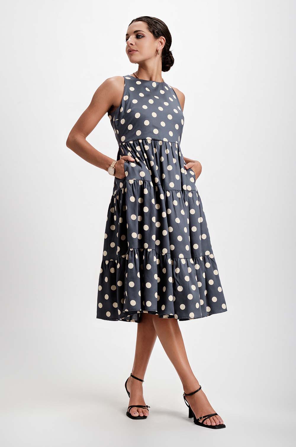 Polka Dot Tiered Dress