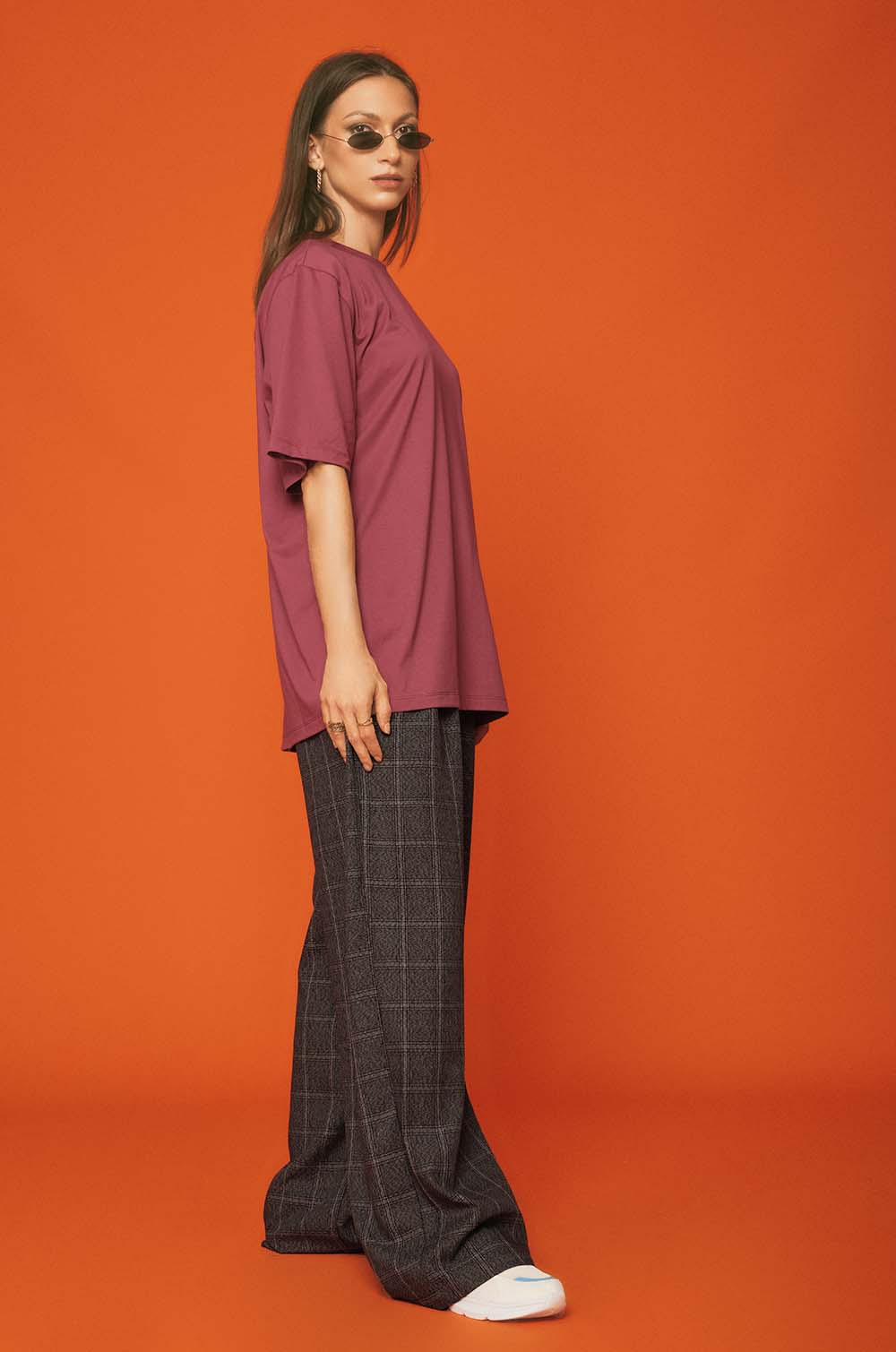 Oversized T-shirt - Plum