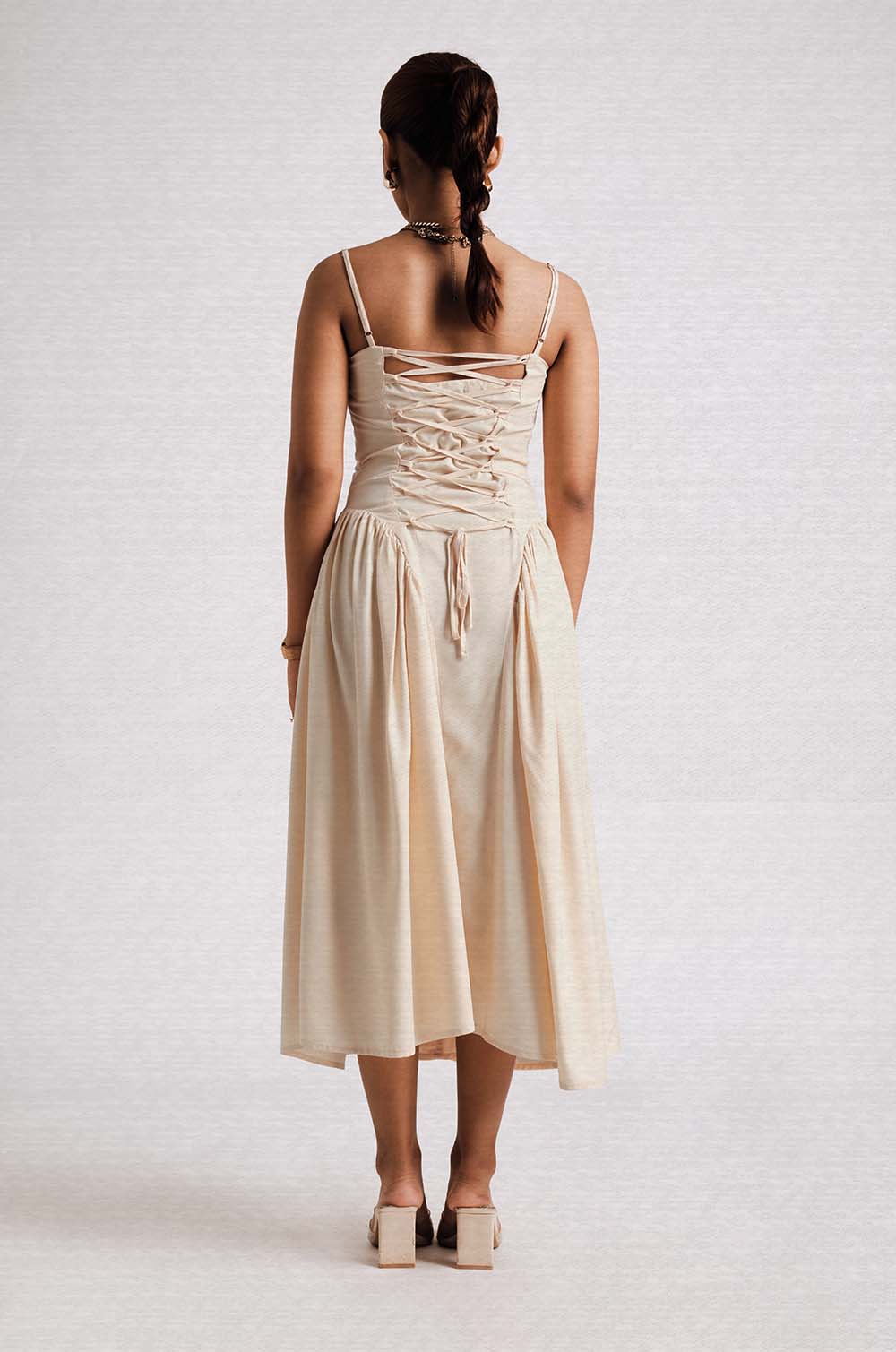 Corset Sun Dress - Cream