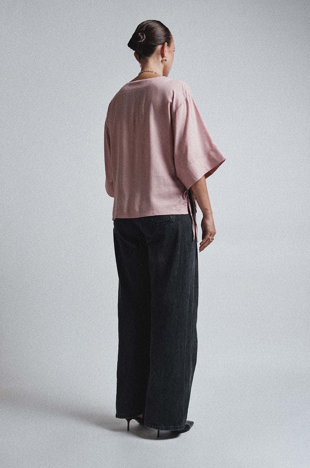 SIDE TIED PULL ON TOP - PINK