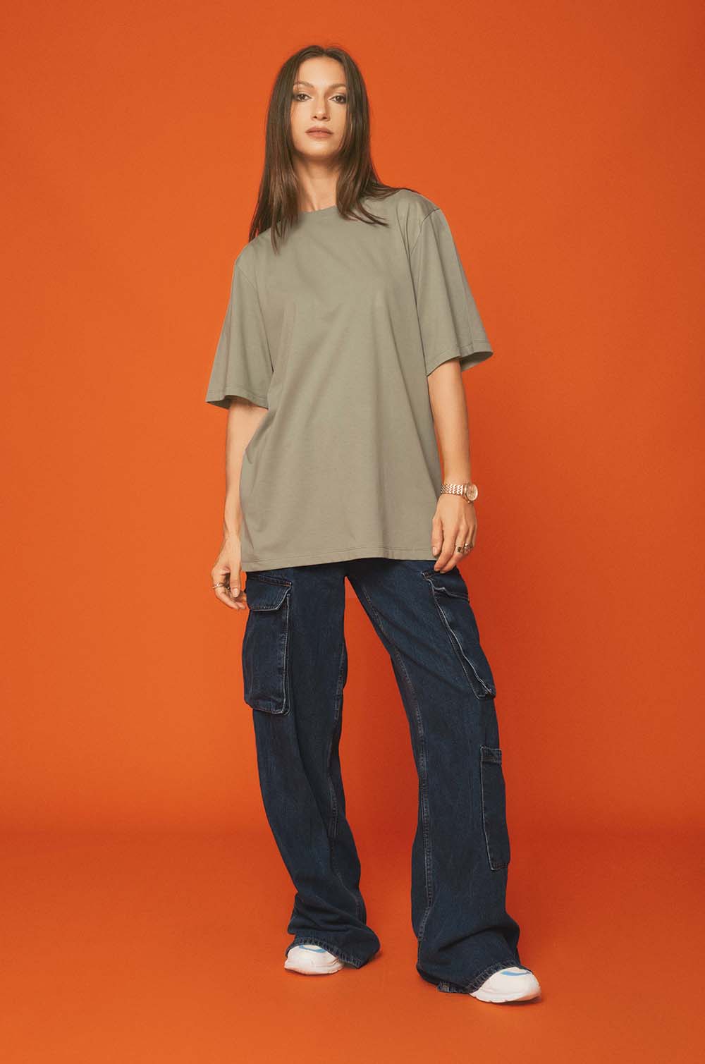 Oversized T-shirt - Olive