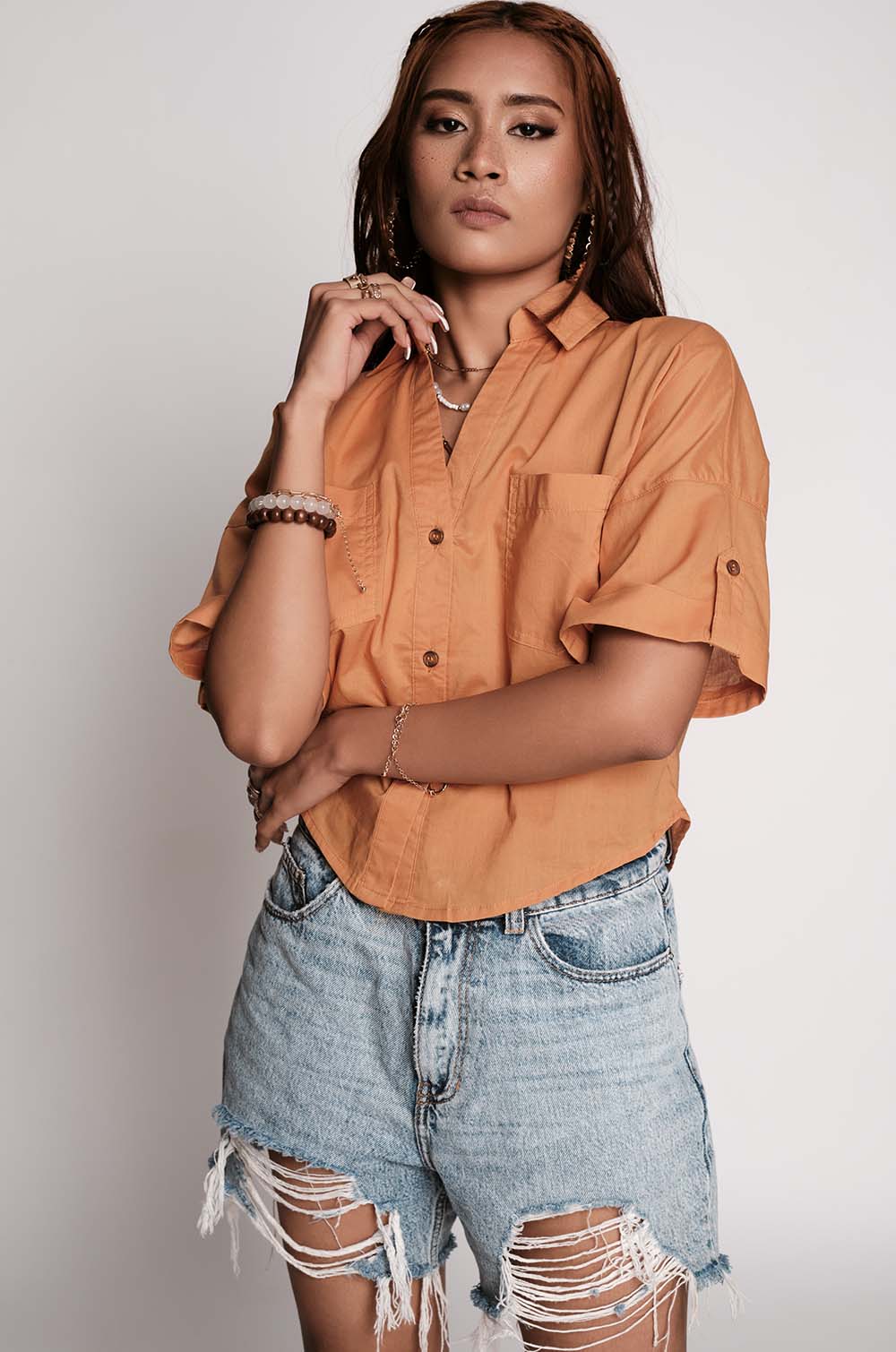 Double Pocket Loose Fitted Top