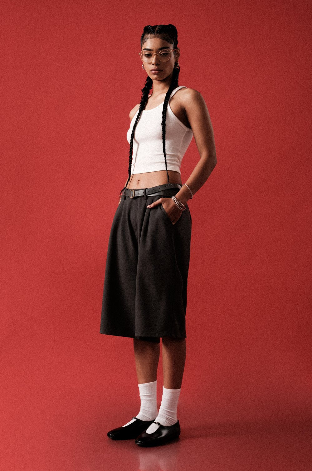 TAILORED BERMUDA SHORT - BLACK