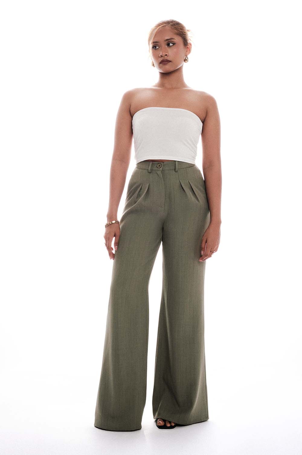 Soft Tailored Pant Green