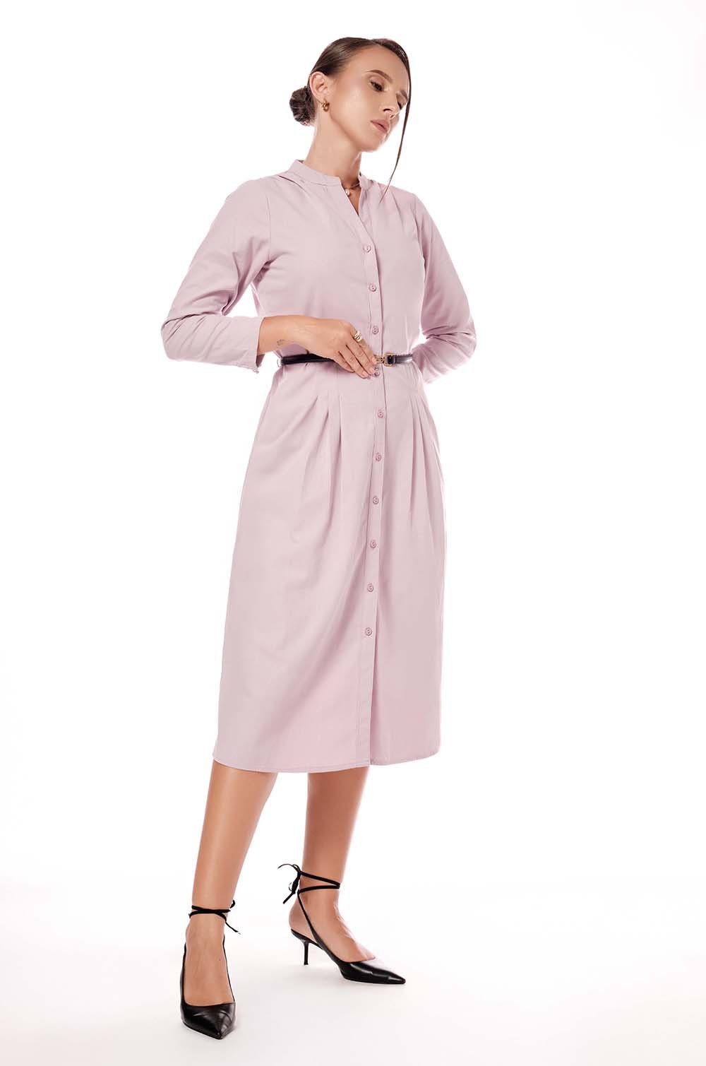 PLEAT DETAILED MIDI DRESS