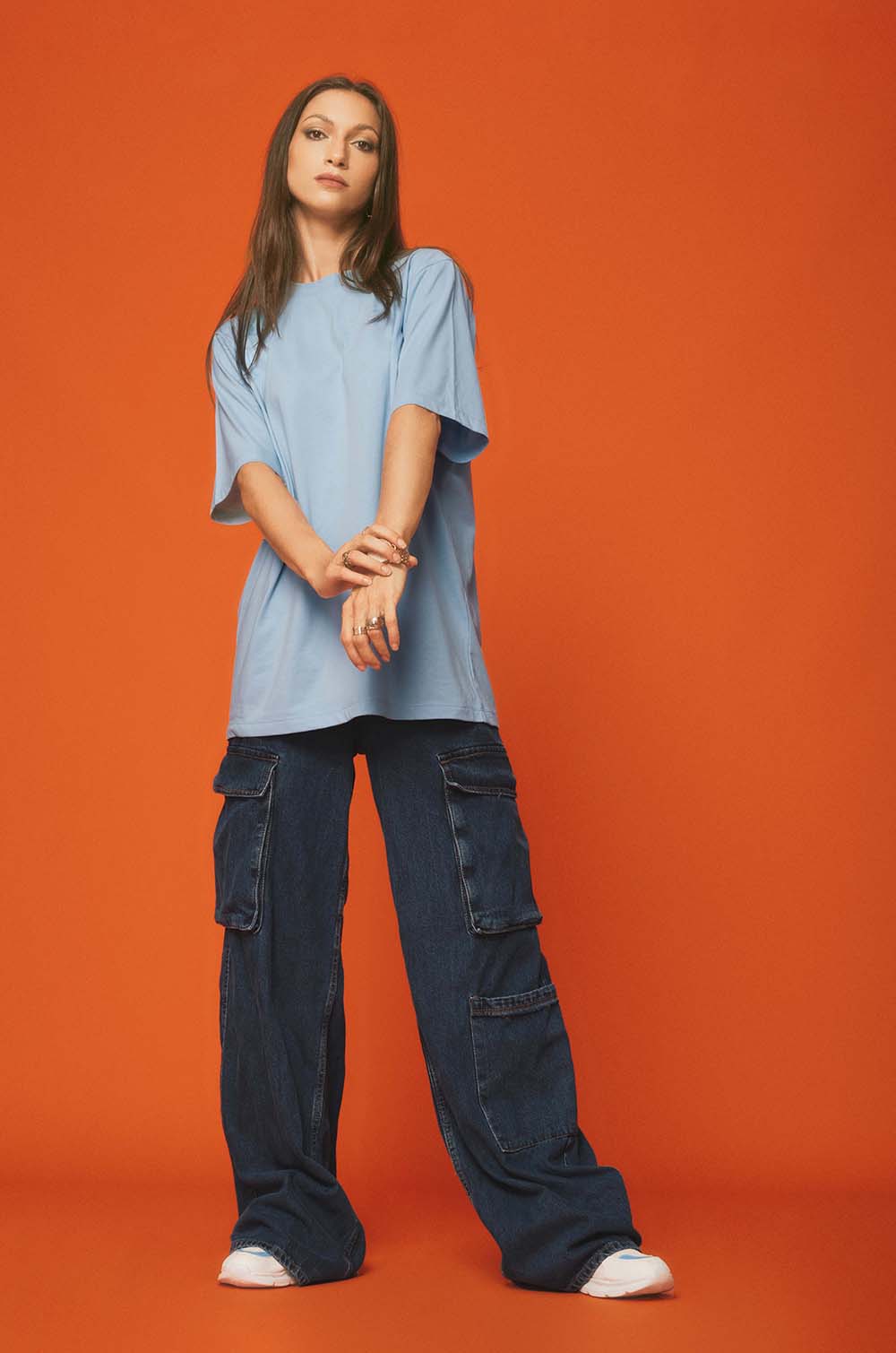 Oversized T-shirt - Sky Blue