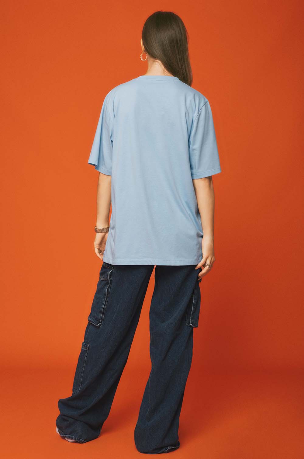 Oversized T-shirt - Sky Blue