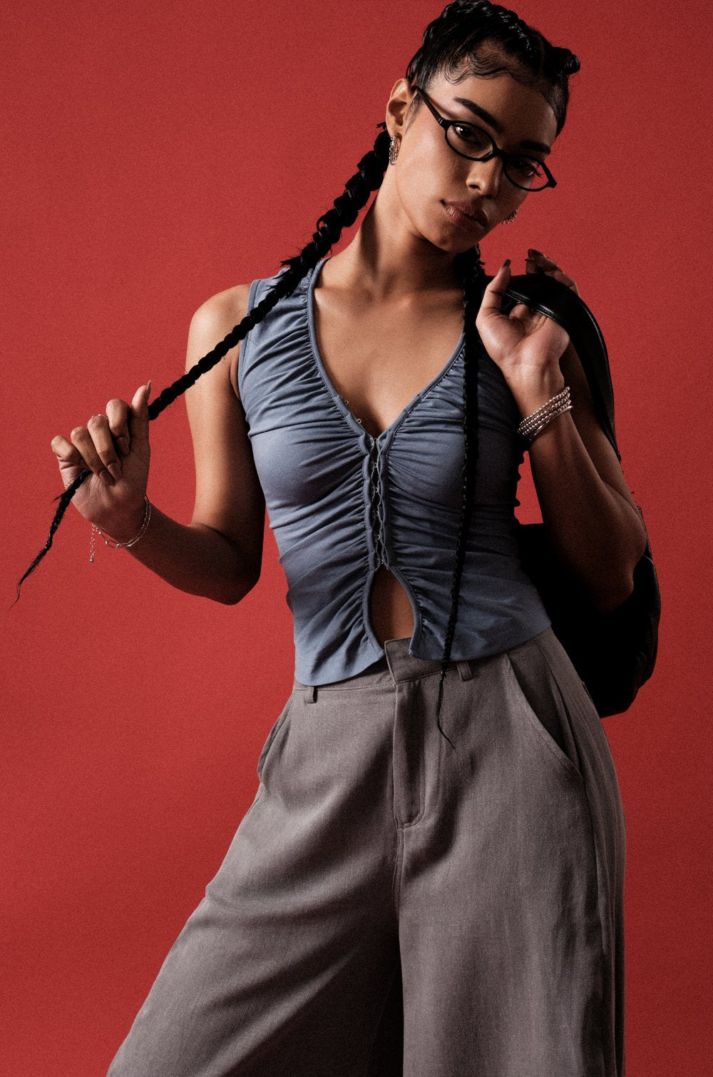 RUCHED CROP TOP