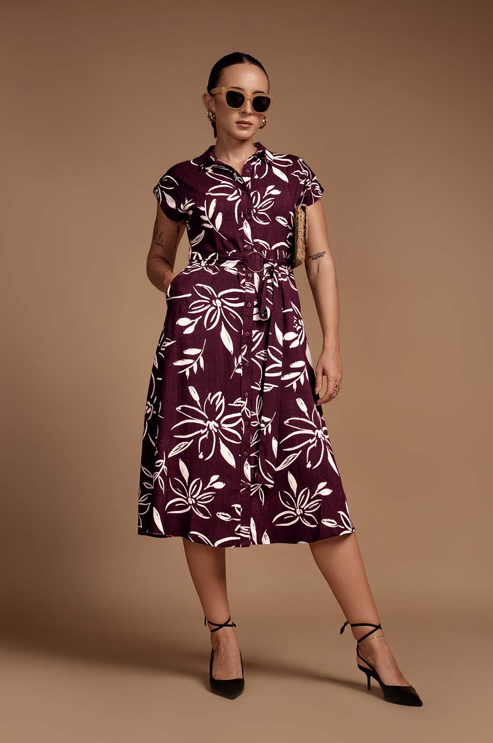 Printed Midi Dress
