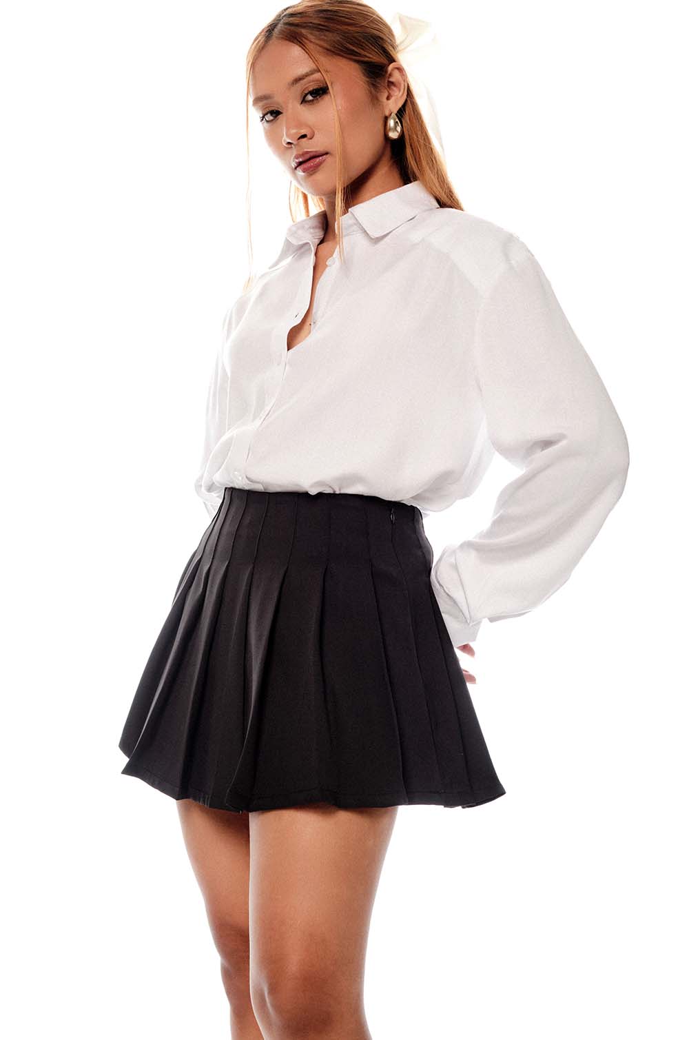 Pleated Mini Skirt