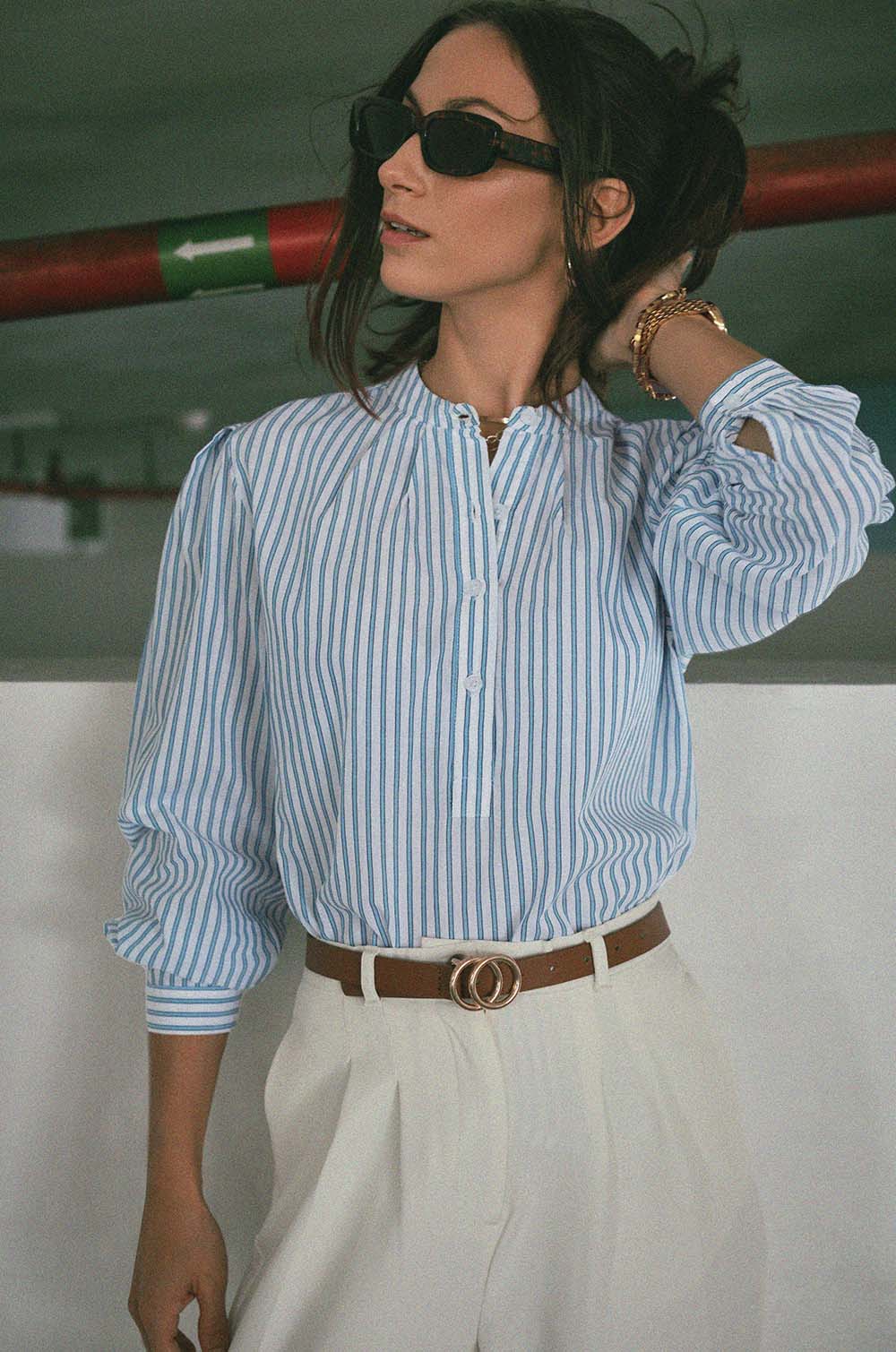 Pleated Sleeve Top