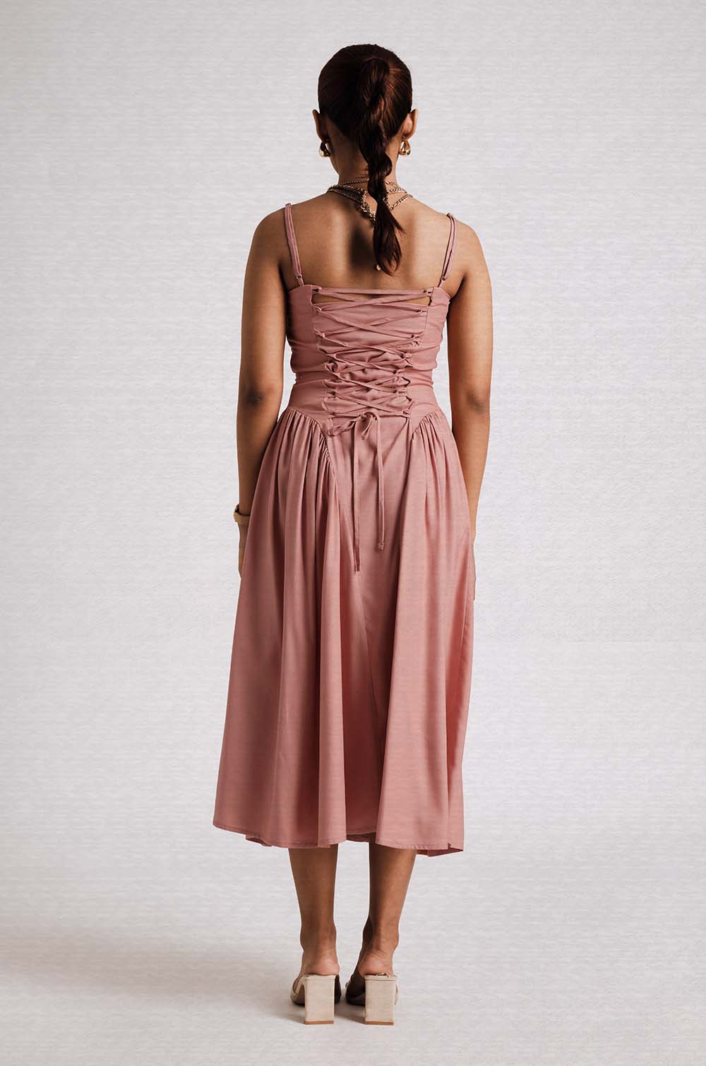 Corset Sun Dress - Pink