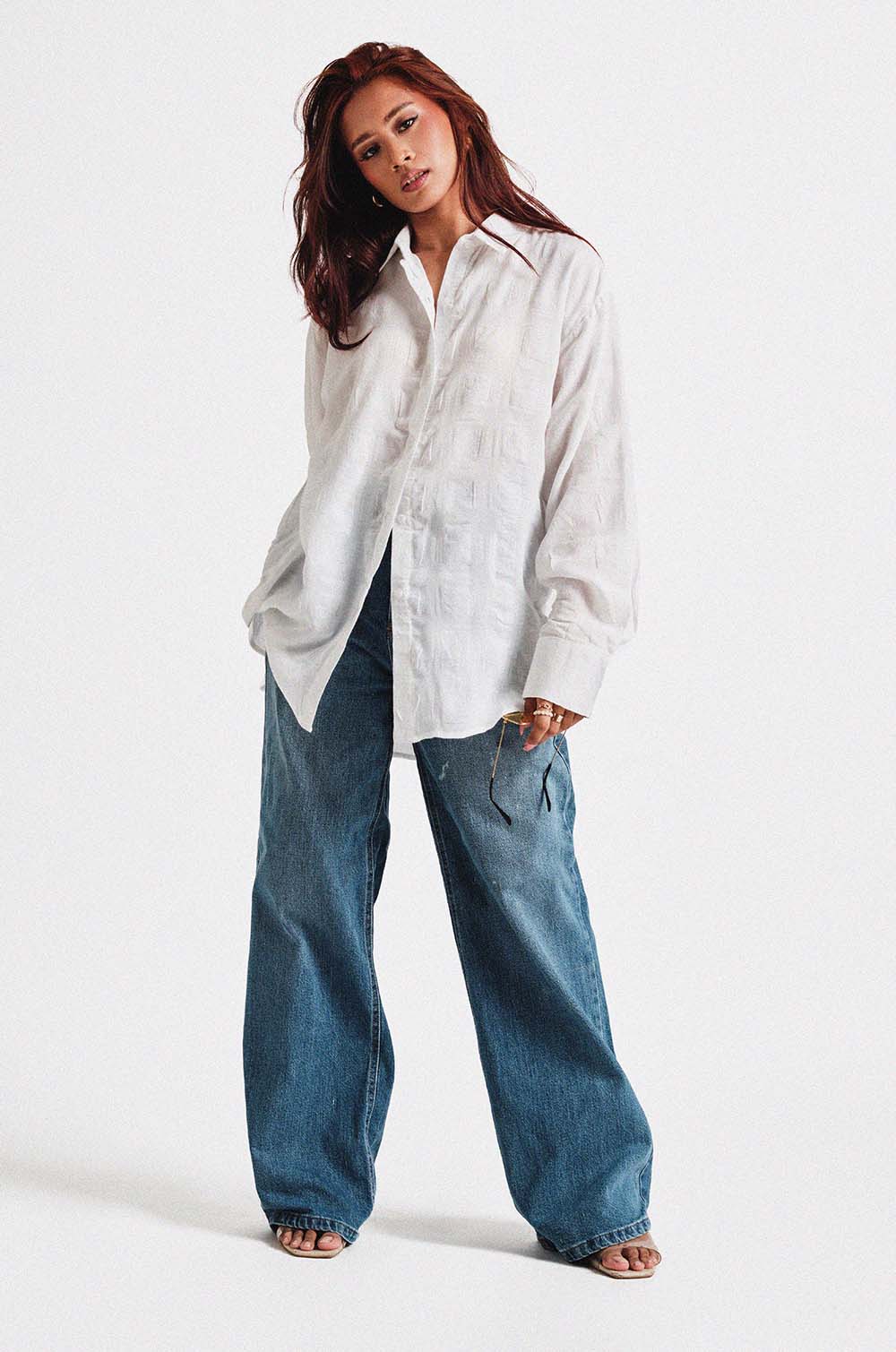 Textured Oversized Shirt