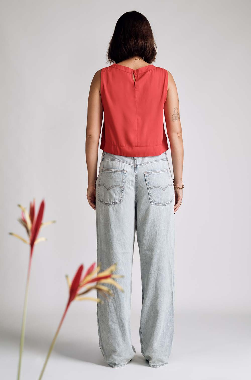 A-line Top Red