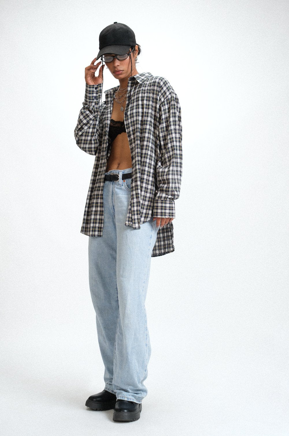 CHECKED OVER SIZED SHIRT