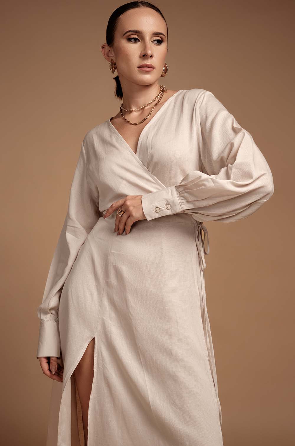 Wraparound Midi Dress