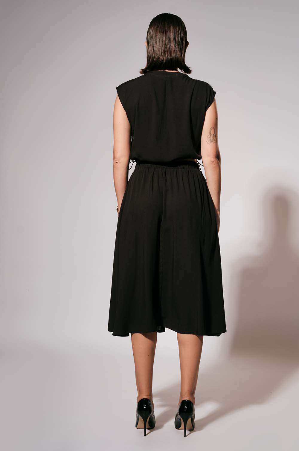 Elasticated Skirt Black