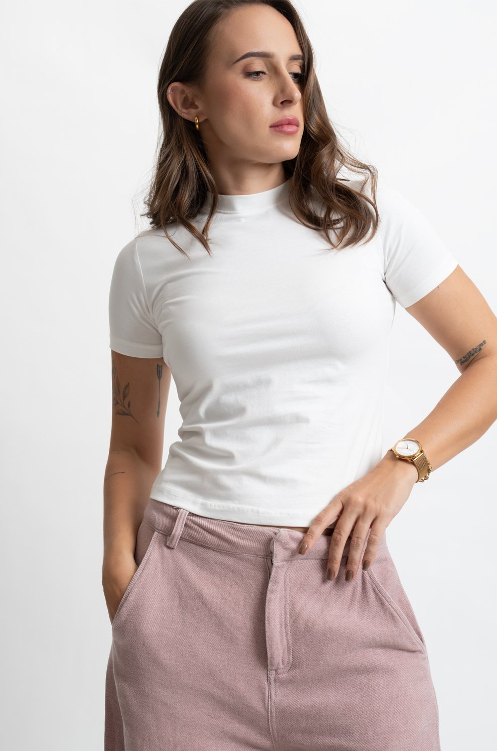 CREW NECK TSHIRT - WHITE