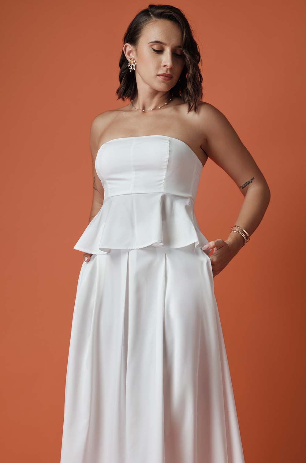 Peplum Tube Top