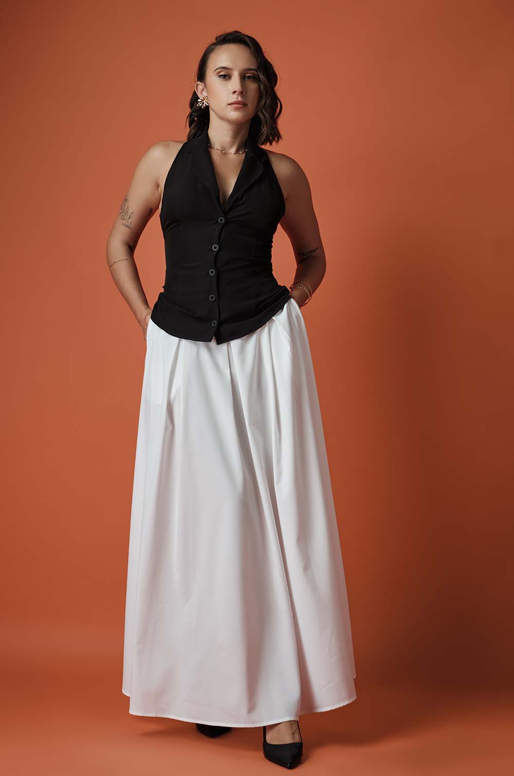 Flared Maxi Skirt