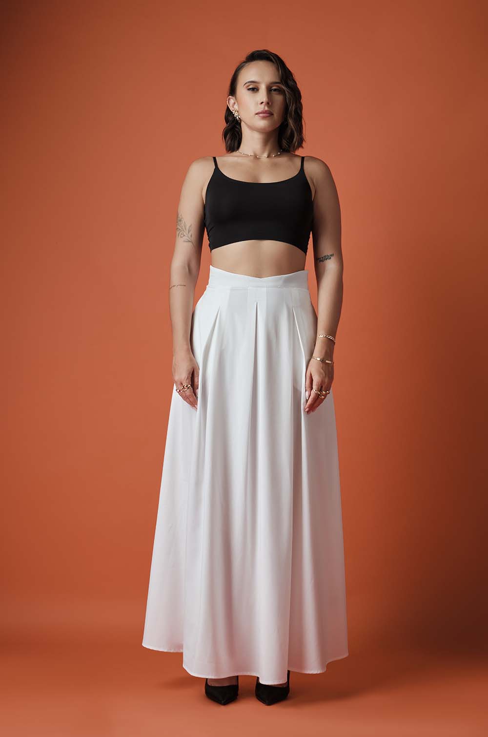 Flared Maxi Skirt